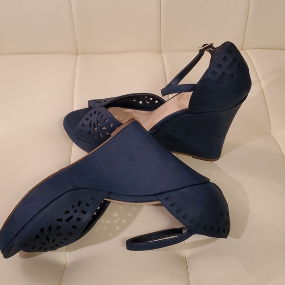 Royal blue wedges - Picture 8 of 8